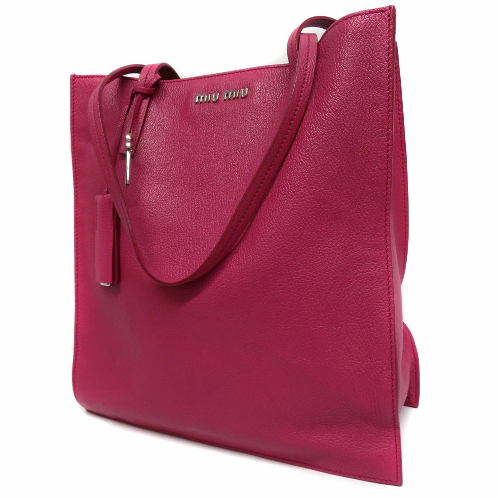 Miu Miu Madras Tote Bag Pink